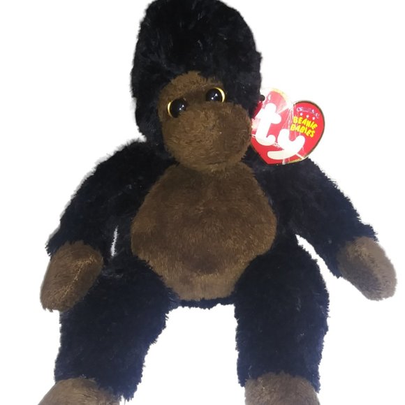 Congo the Gorilla Ty Beanie Babies Multiple Errors Ear Tag-No Red Star /Tush Tag - Picture 1 of 8